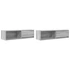 Kép 2/11 - 2 db szürke sonoma szerelt fa fali TV-szekrény 100x31x25,5cm