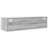 Kép 9/11 - 2 db szürke sonoma szerelt fa fali TV-szekrény 100x31x25,5cm