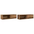 Kép 2/11 - 2 db antik fa szerelt fa fali TV-szekrény 100x31x25,5 cm