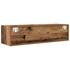 Kép 9/11 - 2 db antik fa szerelt fa fali TV-szekrény 100x31x25,5 cm