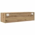 Kép 8/11 - Kézműves tölgy színű szerelt fa TV-szekrény 100x31x25,5 cm