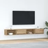 Kép 1/11 - 2 db kézműves tölgy színű szerelt fa TV-szekrény 100x31x25,5 cm