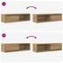 Kép 10/11 - 2 db kézműves tölgy színű szerelt fa TV-szekrény 100x31x25,5 cm