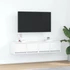 Kép 1/11 - 2 db fehér szerelt fa TV-szekrény 60x31x25,5 cm