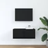 Kép 3/11 - Fekete tölgy színű szerelt fa TV-szekrény 60x31x25,5 cm