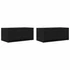 Kép 2/11 - 2 db fekete tölgy színű szerelt fa TV-szekrény 60x31x25,5 cm