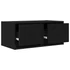 Kép 5/11 - 2 db fekete tölgy színű szerelt fa TV-szekrény 60x31x25,5 cm