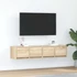 Kép 1/11 - 2 db sonoma tölgy színű szerelt fa TV-szekrény 60x31x25,5 cm