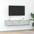 Kép 1/11 - 2 db betonszürke szerelt fa TV-szekrény 60x31x25,5 cm