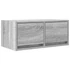 Kép 6/11 - 2 db szürke sonoma szerelt fa fali TV-szekrény 60x31x25,5 cm