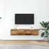 Kép 3/11 - 2 db antik fa szerelt fa fali TV-szekrény 60x31x25,5 cm