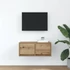 Kép 3/11 - Kézműves tölgy színű szerelt fa TV-szekrény 60x31x25,5 cm