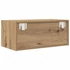 Kép 8/11 - Kézműves tölgy színű szerelt fa TV-szekrény 60x31x25,5 cm