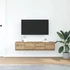 Kép 3/11 - 2 db kézműves tölgy szerelt fa TV-szekrény 60x31x25,5 cm