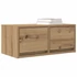 Kép 4/11 - 2 db kézműves tölgy szerelt fa TV-szekrény 60x31x25,5 cm