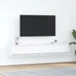 Kép 1/11 - 2 db fehér szerelt fa TV-szekrény 80x31x25,5 cm