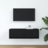 Kép 3/11 - Fekete tölgy színű szerelt fa TV-szekrény 80x31x25,5 cm