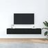 Kép 3/11 - 2 db fekete tölgy színű szerelt fa TV-szekrény 80x31x25,5 cm