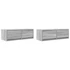 Kép 2/11 - 2 db szürke sonoma szerelt fa fali TV-szekrény 80x31x25,5 cm