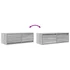 Kép 10/11 - 2 db szürke sonoma szerelt fa fali TV-szekrény 80x31x25,5 cm