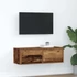 Kép 1/11 - Antik fa színű szerelt fa TV-szekrény 80x31x25,5 cm