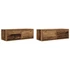 Kép 2/11 - 2 db antik fa szerelt fa fali TV-szekrény 80x31x25,5 cm
