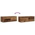Kép 10/11 - 2 db antik fa szerelt fa fali TV-szekrény 80x31x25,5 cm