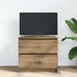 Kép 3/11 - Kézműves tölgy színű szerelt fa TV-szekrény 60x35x54 cm