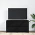 Kép 3/11 - Fekete szerelt fa TV-szekrény 100x35x54 cm