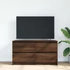 Kép 3/11 - Barna tölgyszínű szerelt fa TV-szekrény 100x35x54 cm