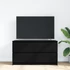 Kép 3/11 - Fekete szerelt fa TV-szekrény 100x35x54 cm