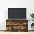 Kép 3/11 - Füstös tölgy színű szerelt fa TV-szekrény 100x35x54 cm
