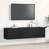 Kép 1/11 - Fekete tölgy színű szerelt fa TV-szekrény 120x30x30,5 cm