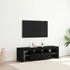Kép 4/11 - Fekete tölgy szerelt fa TV-szekrény LED-ekkel 140x36,5x40 cm