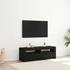 Kép 4/11 - Fekete tölgy szerelt fa TV-szekrény LED-ekkel 120x35x40 cm