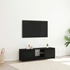 Kép 4/11 - Fekete tölgy szerelt fa TV-szekrény LED-ekkel 120x30x36 cm