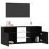 Kép 5/11 - Fekete tölgy szerelt fa TV-szekrény LED-ekkel 120x30x50 cm