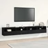 Kép 1/11 - TV Fali Szekrény 2 pcs Musta tammi 100 x 30 x 30 cm Faanyag