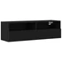 Kép 5/11 - TV Fali Szekrény 2 pcs Musta tammi 100 x 30 x 30 cm Faanyag