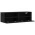 Kép 6/11 - TV Fali Szekrény 2 pcs Musta tammi 100 x 30 x 30 cm Faanyag