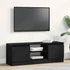 Kép 1/11 - Fekete tölgy színű szerelt fa TV-szekrény 102x30x36 cm