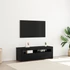 Kép 1/11 - TV Szekrény LED világítással Fekete Tölgy 120x35x40 cm Szerelt Fa
