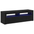 Kép 5/11 - TV Szekrény LED világítással Fekete Tölgy 120x35x40 cm Szerelt Fa
