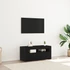 Kép 1/9 - LED-es fekete tölgy TV szekrény 90x35x40 cm szerelt fából