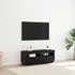 Kép 1/11 - Tévé Szekrény LED Fényekkel Fekete Tölgy 100x35x40 cm Műanyag Fa
