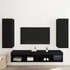 Kép 4/11 - Fali TV szekrények 2 db Fekete Tölgy 30,5x30x90 cm Műanyag