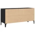 Kép 6/9 - TV Szekrény Fekete Tölgy 102x35x50 cm Műanyag Fa