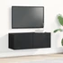 Kép 1/10 - TV faliszekrények (2 db) - Fekete tölgy, 80x30x30 cm, MDF-ből készült