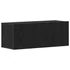 Kép 2/10 - TV faliszekrények (2 db) - Fekete tölgy, 80x30x30 cm, MDF-ből készült