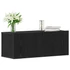 Kép 3/10 - TV faliszekrények (2 db) - Fekete tölgy, 80x30x30 cm, MDF-ből készült